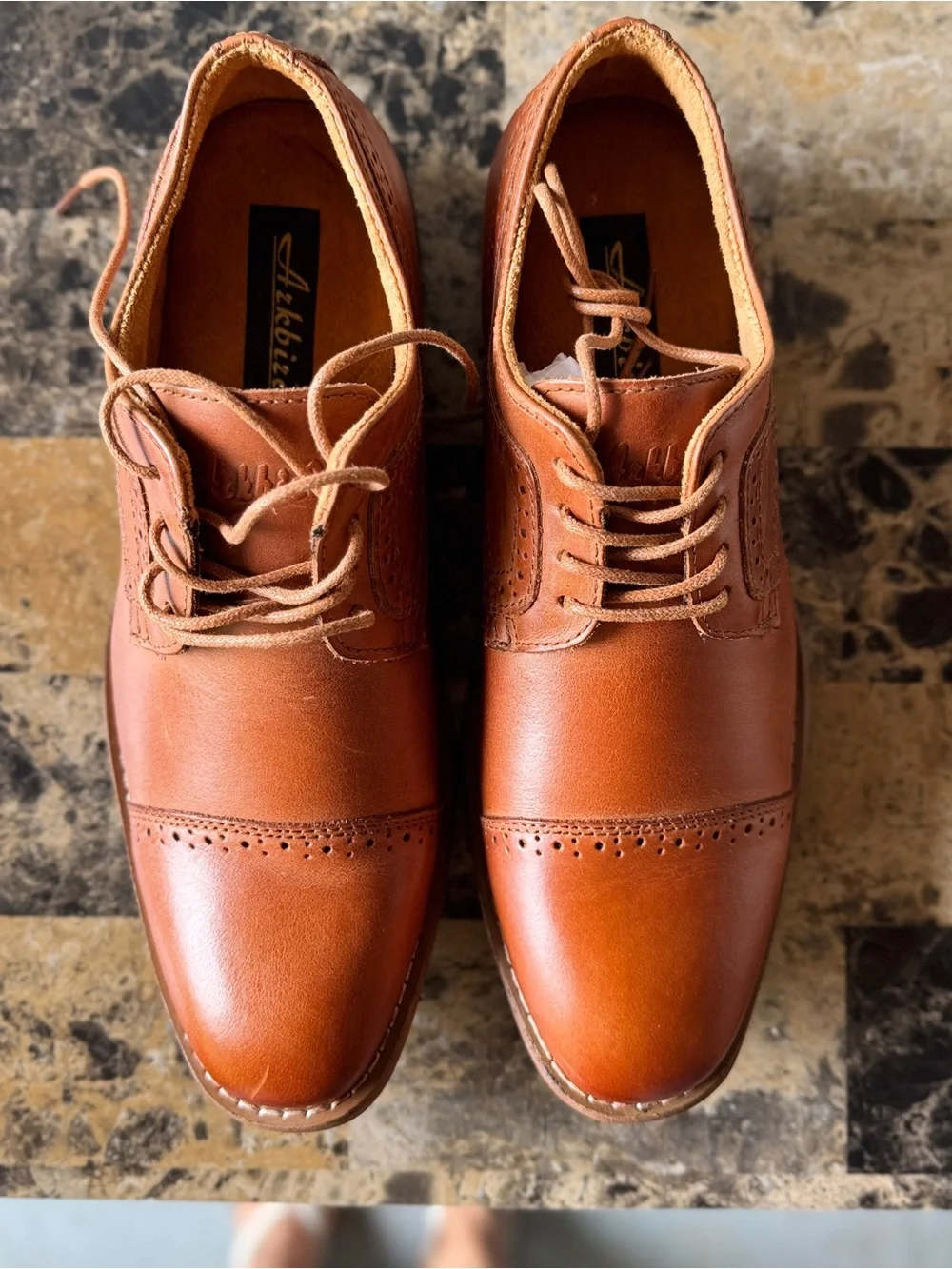 ArkBird Leather Cap-Toe Dress Shoes for Men size 8.5